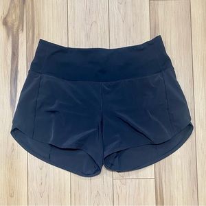 Lululemon Speed Up High-Rise Lined Shorts 4” Size 8 Black EUC